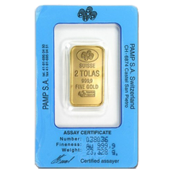 2 Tola Suisse Gold bar