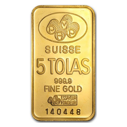 5 Tola Suisse Gold bar