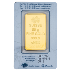 50 Gm Suisse Gold bar